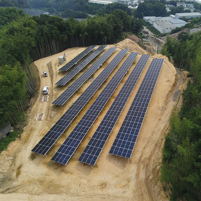 콘크리트 기초 경식 저항 토양 태양 전지 패널 장착 브래킷 기울기 각도 조정