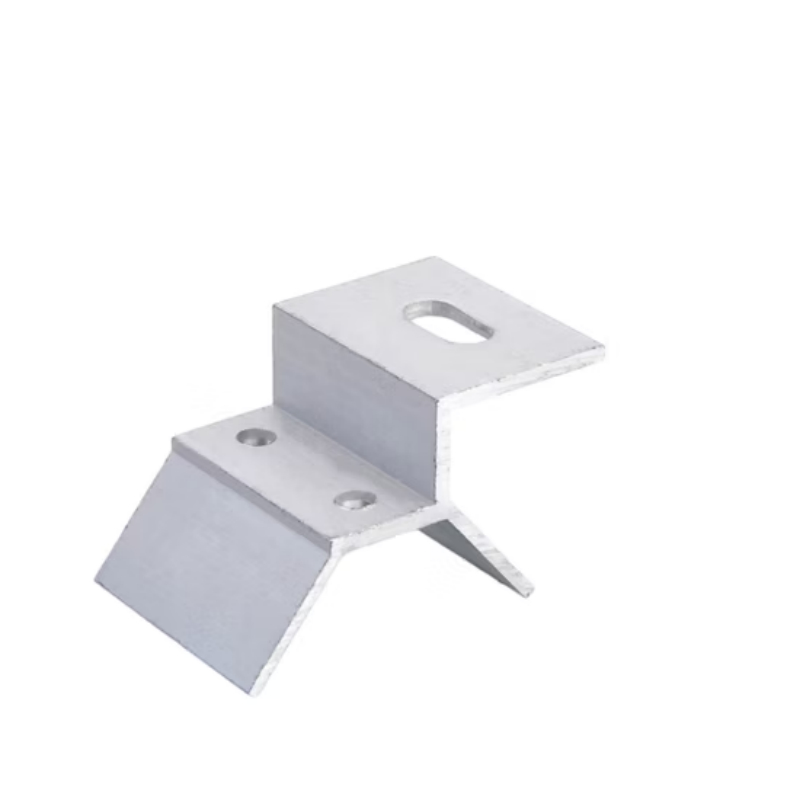 두 개의 볼트와 진동에 대한 톱니 모양 손잡이가 있는 알루미늄 합금 클램프 - 내성 구조 고정 태양 지붕 클램프