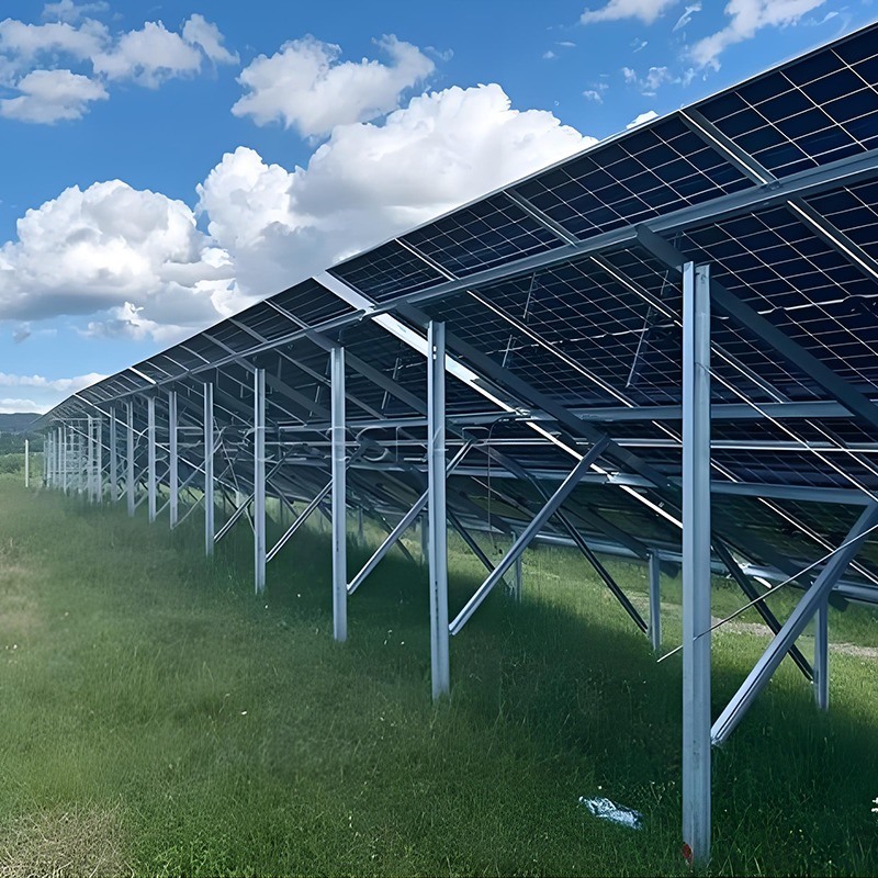 태양광 지상 설치 구조 지면 나사 기초 태양광 발전소용 태양광 지상 설치 시스템