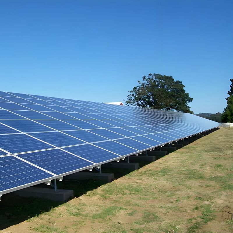 부식 방지 양극 산화 알루미늄 부품으로 제작되어 조립이 용이하고 장기간 야외 사용에 적합하도록 설계된 지상 태양광 장착 브래킷