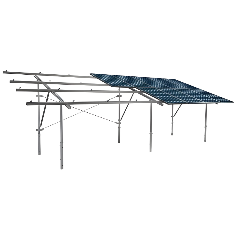 Heavy Duty Solar Panel Mounting Brackets Offering Flexible Installation Options Including Concrete Base Earth Ground and Slopes