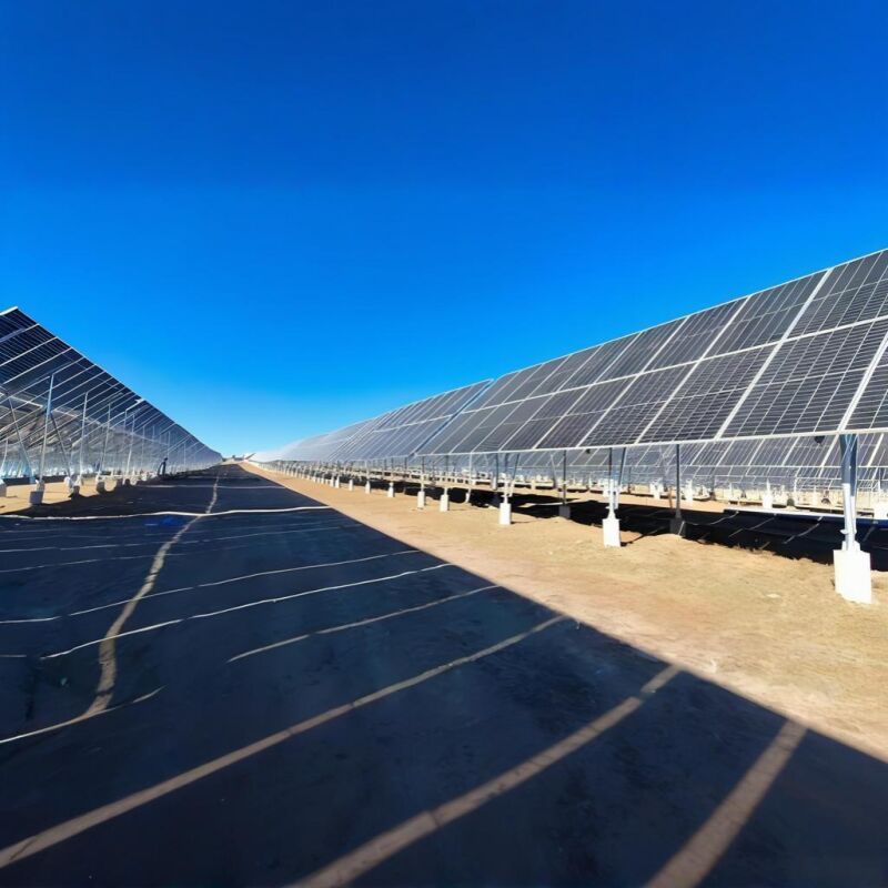 견고한 진열제철로 만든 지상 태양광 장착 브래킷